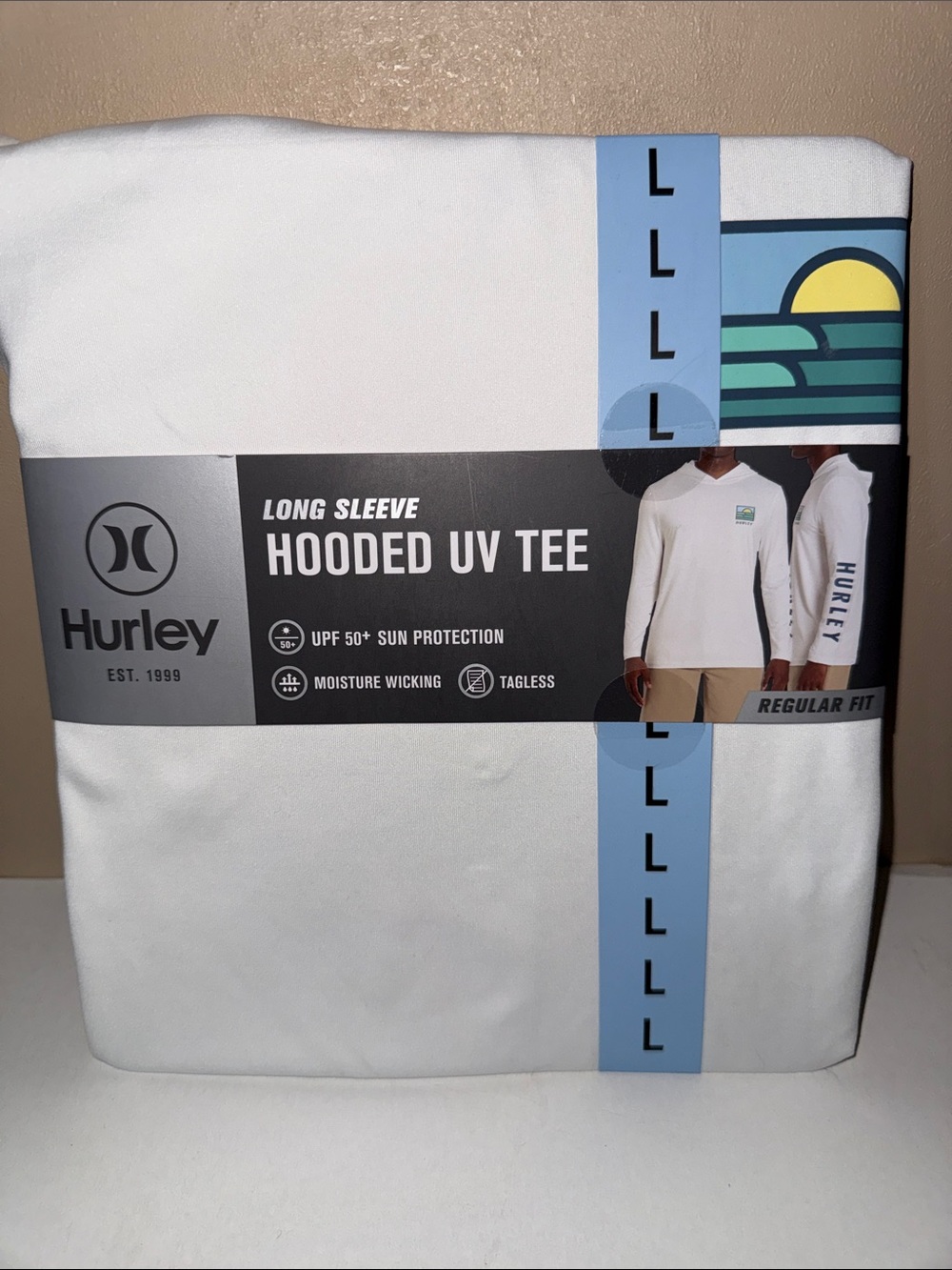 Hurley White Long Sleeve Hooded UV Tee
